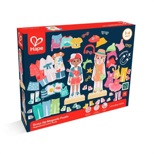 PUZZLE MAGNETICO VESTIR HAPE REGALO NIÑOS NIÑAS MODA CAMBIAR ROPA