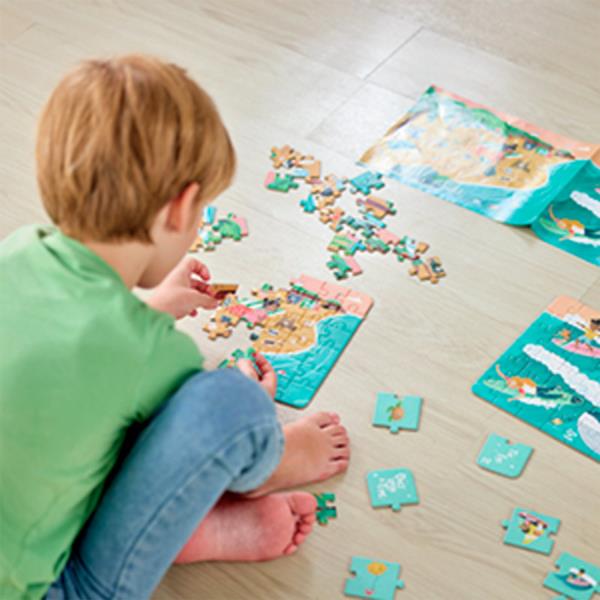 puzle puzzle 3 en 1 amigos del mar hape cuentacuentos cuenta historias regalo niños infantil