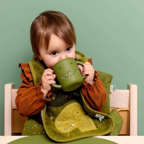 Taza Silicona Dino Trixie - con asas vaso aprendizaje pitorro bebes niños infantil