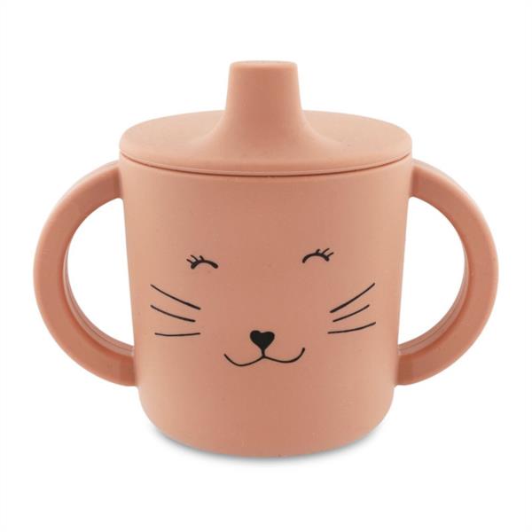 Taza Silicona gato Trixie - con asas vaso aprendizaje pitorro bebes niños infantil