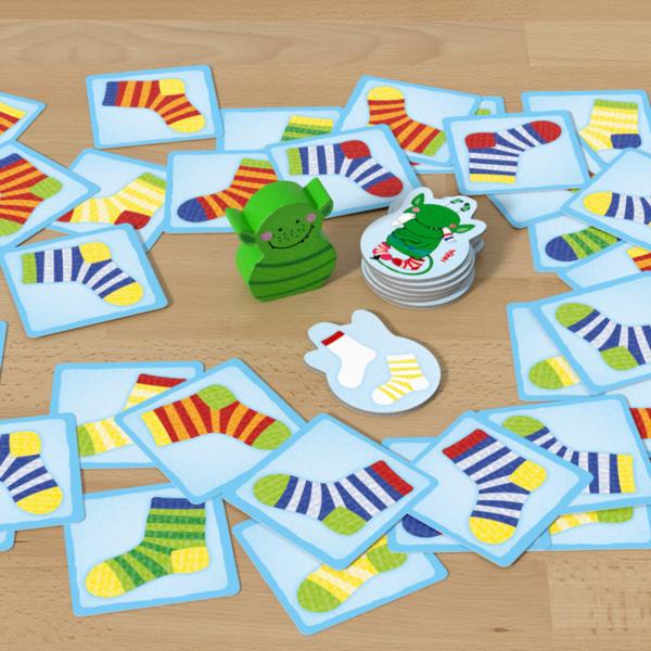 JUEGO DE CARTAS NIÑOS HABA EL MONSTRUO DE LOS CALCETINES FOMENTA atención