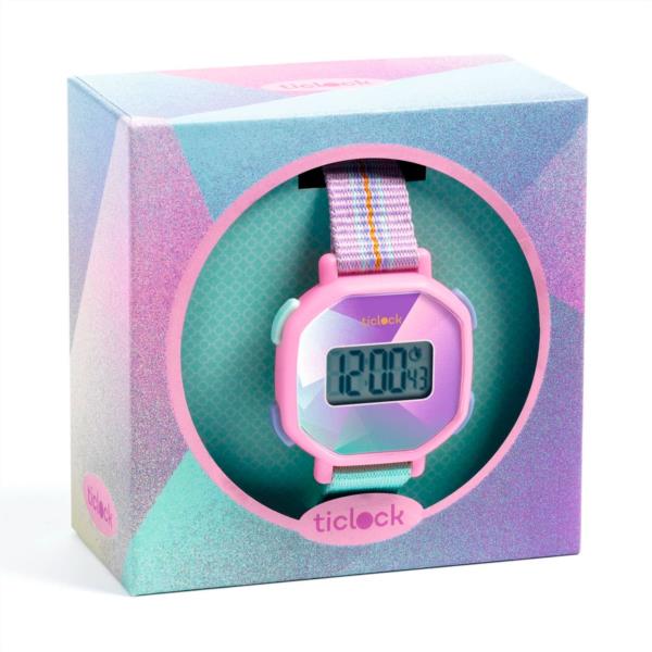 reloj digital para niños niñas regalo comunion purple prisma djeco