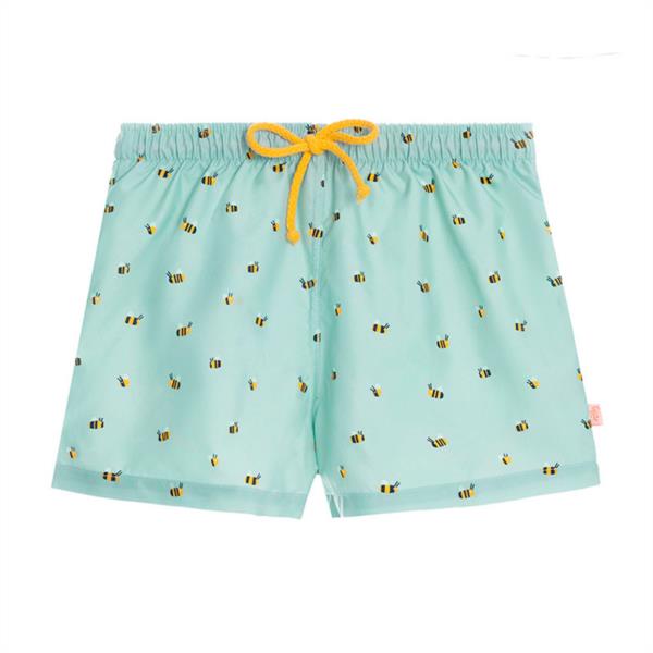 BOXER TELA NIÑOS BAÑADOR SECADO RAPIDO ABEJAS VERDE GUITO PROTECCION SOLAR BAÑO PLAYA PISCINA