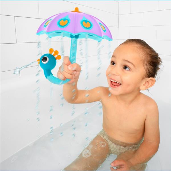 JUEGO BAÑO BEBES NIÑOS LLUVIA EN LA BAÑERA LILA YOOKIDOO PARAGUAS