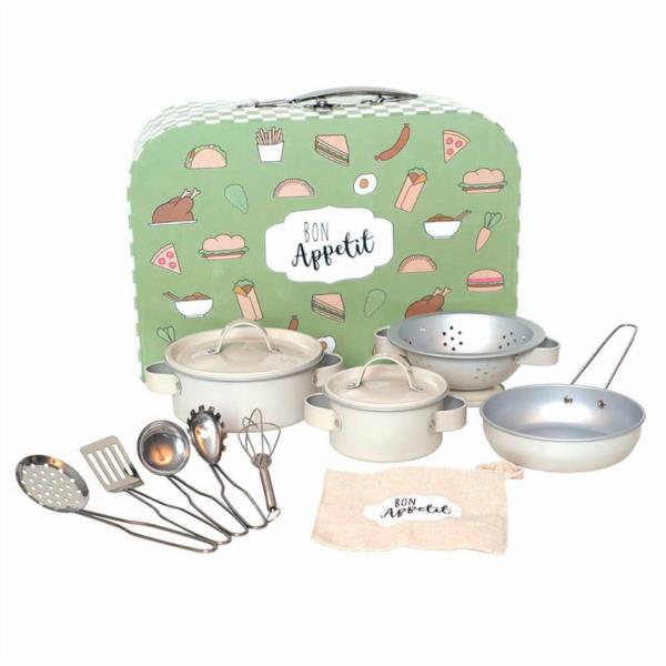 SET COCINA COCINERO CHEF NIÑOS INFANTIL JUEGO MANDIL DELANTAL DESARROLLO NIÑOS APRENDIZAJE