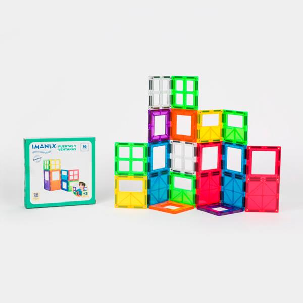 bloques magneticos infantil imanix puertas ventanas 16 piezas fomenta concentracion creatividad