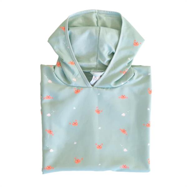 PONCHO DE PLAYA SECADO RAPIDO CRAB SAGE MONNEKA BAÑO NIÑOS TOALLA CAPUCHA PISCINA INFANTIL