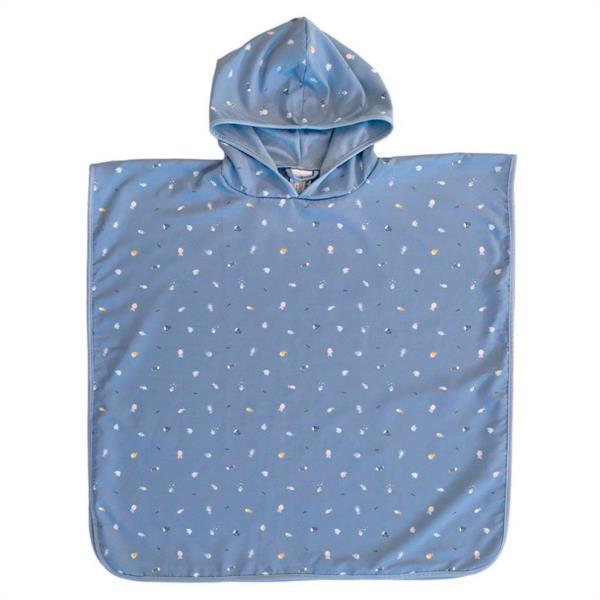 PONCHO DE PLAYA SECADO RAPIDO FISHES MONNEKA BAÑO NIÑOS TOALLA CAPUCHA PISCINA INFANTIL