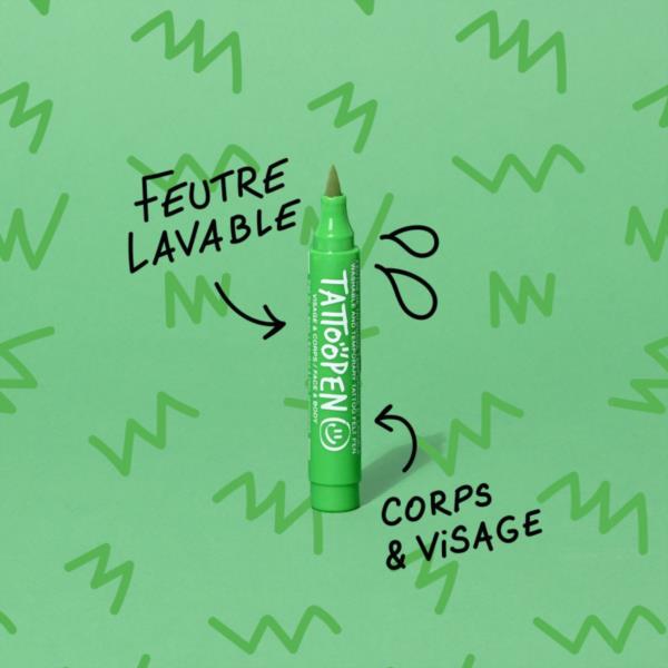 TattooPen verde Nailmatic Rotulador Tatuaje Temporal Lavable