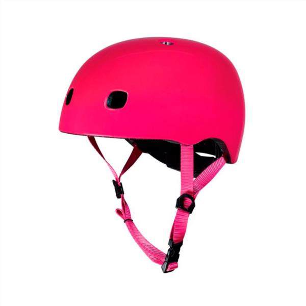 casco infantil rosa frambuesa micro calidad seguridad proteccion niños patinete bicicleta patines