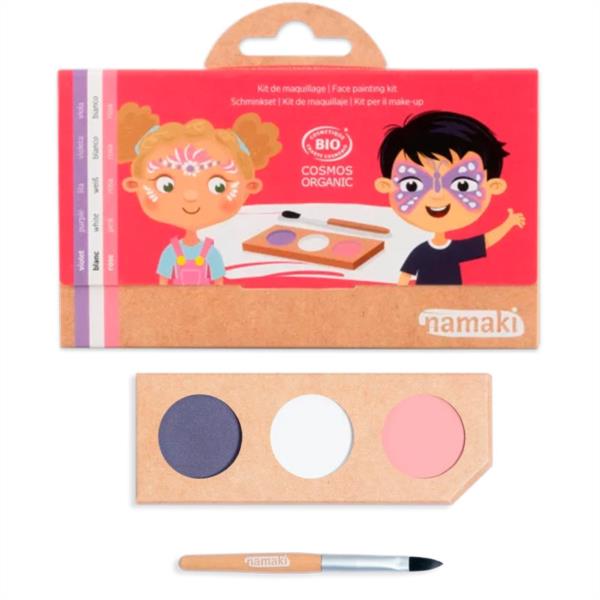 KIT MAQUILLAJE HADA Y MARIPOSA NAMAKI DISFRAZ SET PINCEL PINTURA CARA PINTACARA NIÑOS INFANTIL