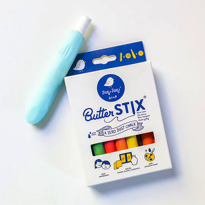 12 Tizas ButterStix Multicolor Con Aplicador Jaq Jaq Bird