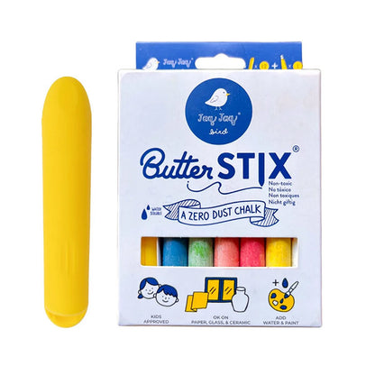 12 Tizas ButterStix Multicolor Con Aplicador Jaq Jaq Bird