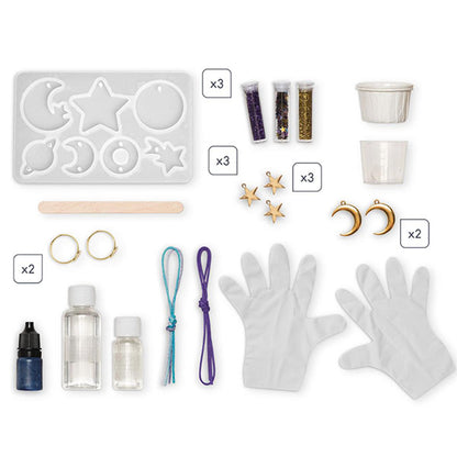 Crea 14 Joyas Galácticas De Resina Janod