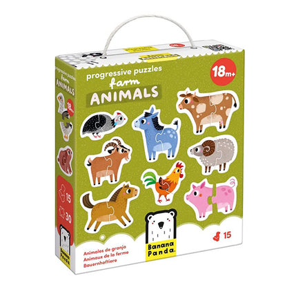 Puzzles Animales Granja Banana Panda