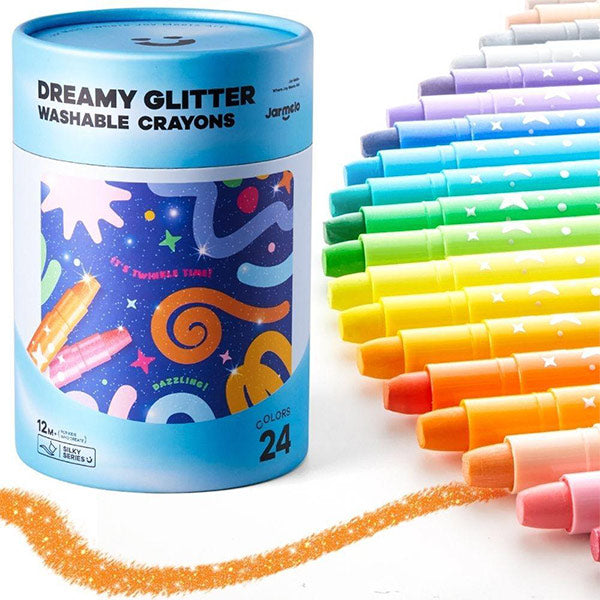24 Crayones Lavables Jarmelo Dreamy Glitter