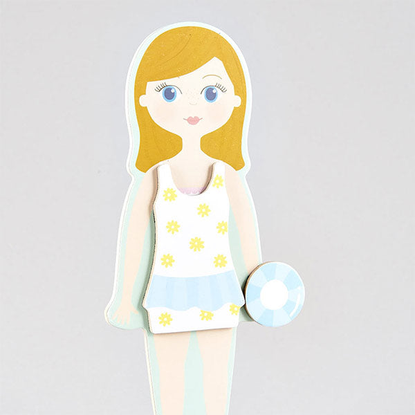 Figura Madera Con Vestidos Magnéticos Elsie Floss And Rock