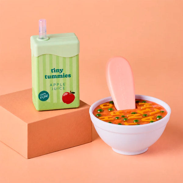 Comida Para Muñecos Box Sopa Y Zumo De Manzana Tiny Harlow