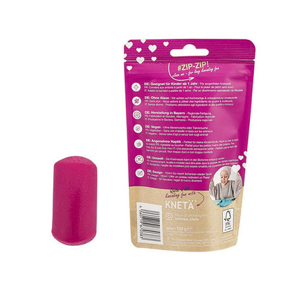 Plastilina Vegana Kneta Rosa 100g Bolsa Cierre Zip