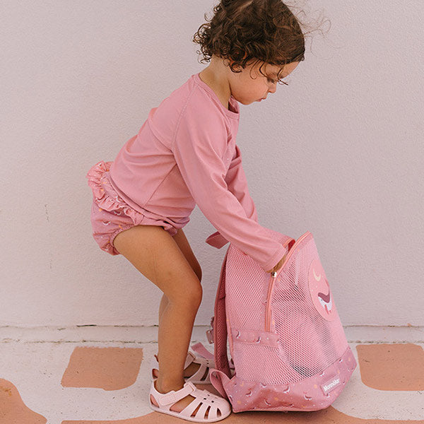 Camiseta Protección Solar UV Infantil Manga Larga Whale Pink