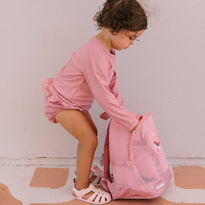 Camiseta Protección Solar UV Infantil Manga Larga Whale Pink