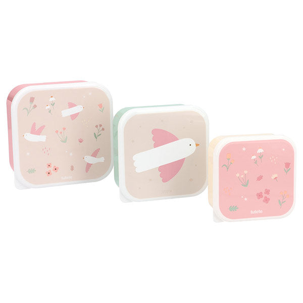 3 Cajas Almuerzo Blossom Birds Tutete