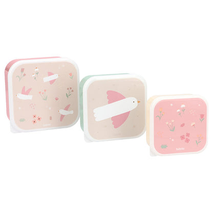3 Cajas Almuerzo Blossom Birds Tutete