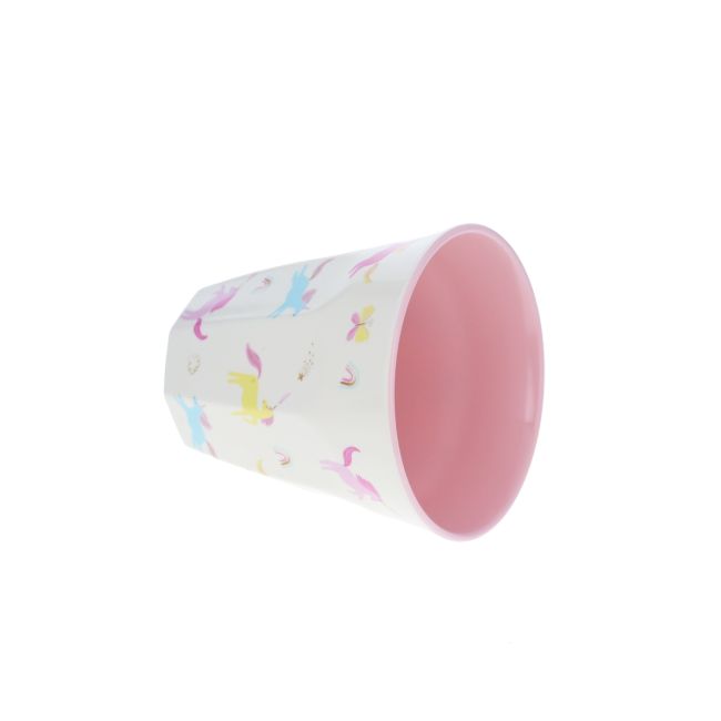 Vaso Infantil Grande Melamina Unicornios