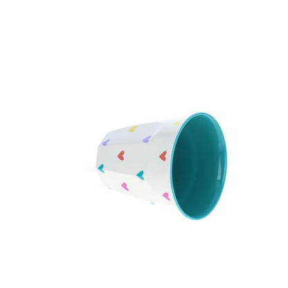 Vaso Infantil Pequeño Melamina Corazones Verde