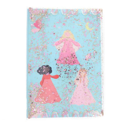 Libreta Líneas Decoración Líquida Princesas