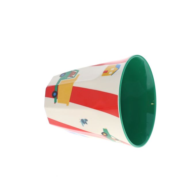 Vaso Infantil Grande Melamina Vehículos Y Perros Croquette