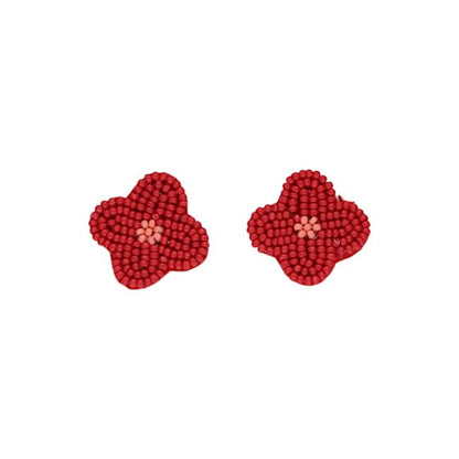 Pendientes Flores Rojas
