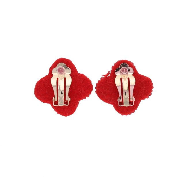 Pendientes Flores Rojas
