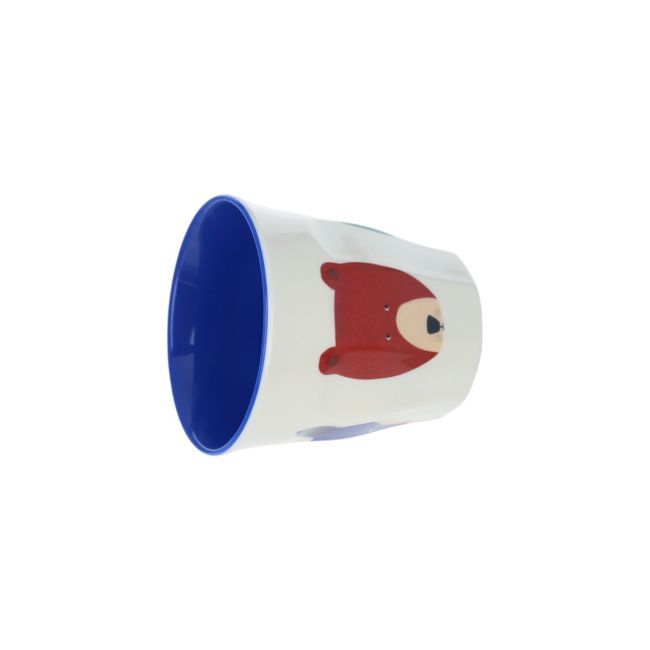 Vaso Infantil Pequeño Melamina Animales Azul La Foret