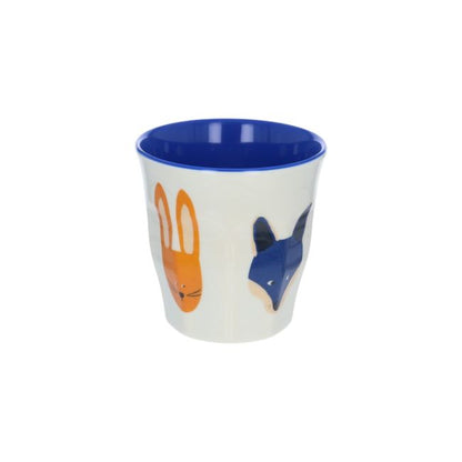 Vaso Infantil Pequeño Melamina Animales Azul La Foret