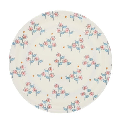Plato Infantil Melamina Floral Crudo A La Cueillette