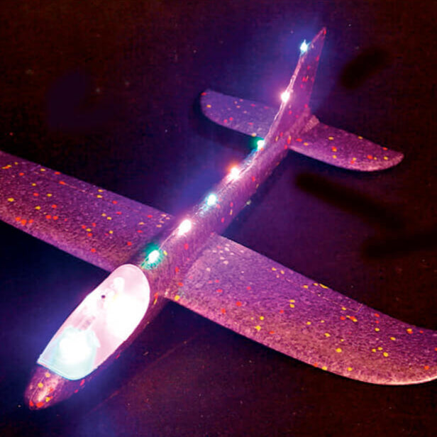 Avión Planeador Con Luz Led