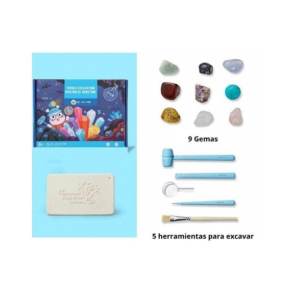 Kit Excavación Fósil Geological Gemstone Jarmelo