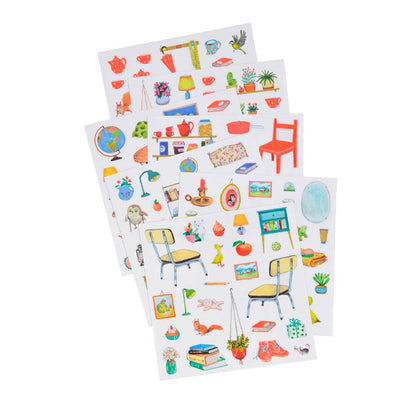 Cuaderno Pegatinas Y Colorear Gran Familia Moulin Roty