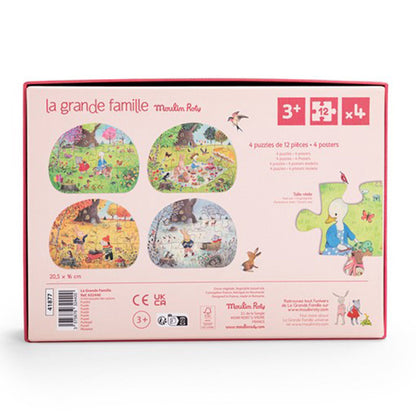 4 Miini Puzzles Las Estaciones Gran Familia Moulin Roty