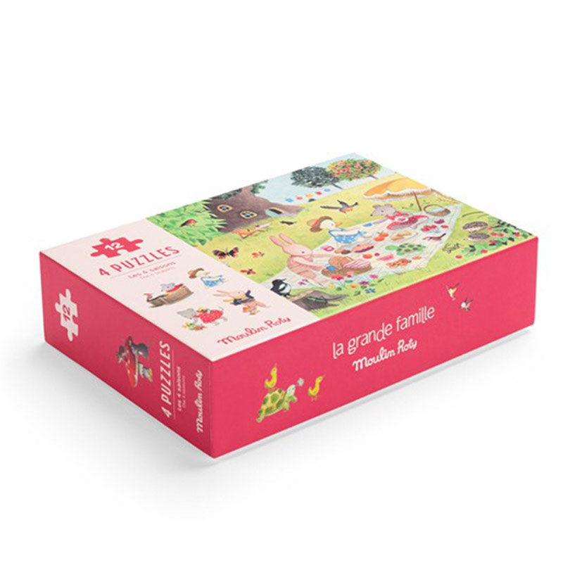 4 Miini Puzzles Las Estaciones Gran Familia Moulin Roty
