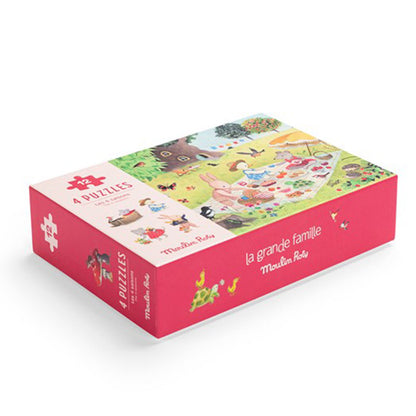 4 Miini Puzzles Las Estaciones Gran Familia Moulin Roty
