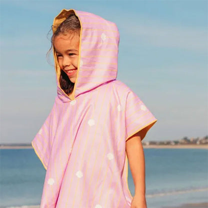 Poncho Playa Banana Pink Secado Rápido