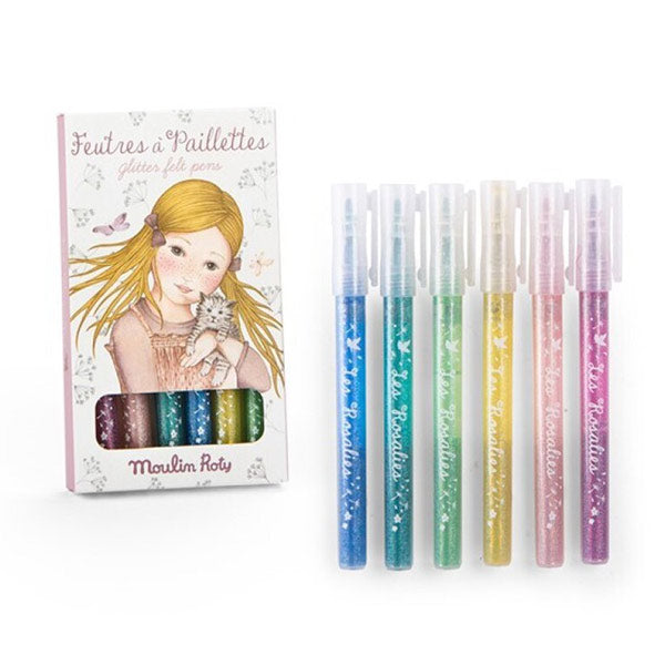 6 Rotuladores Purpurina Rosalies Moulin Roty