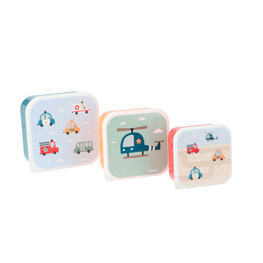 3 Cajas Almuerzo City Cars Tutete