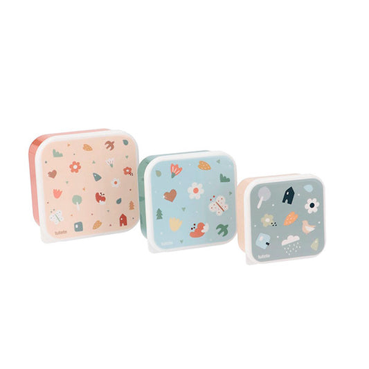 3 Cajas Almuerzo Geometric Nature Tutete