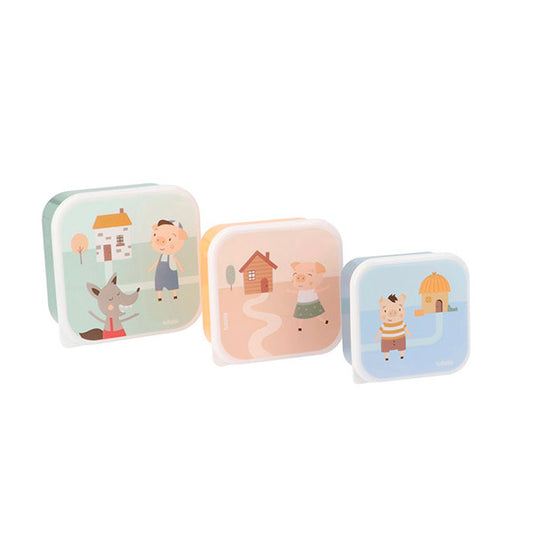 3 Cajas Almuerzo The Three Little Pigs Tutete