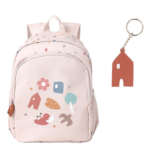 Mochila Mediana Geometric Nature Con Llavero Tutete
