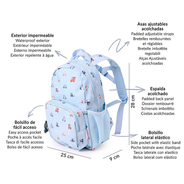 Mochila Infantil City Cars Tutete