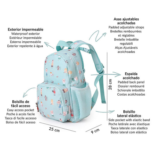Mochila Infantil The Three Little Pigs Tutete